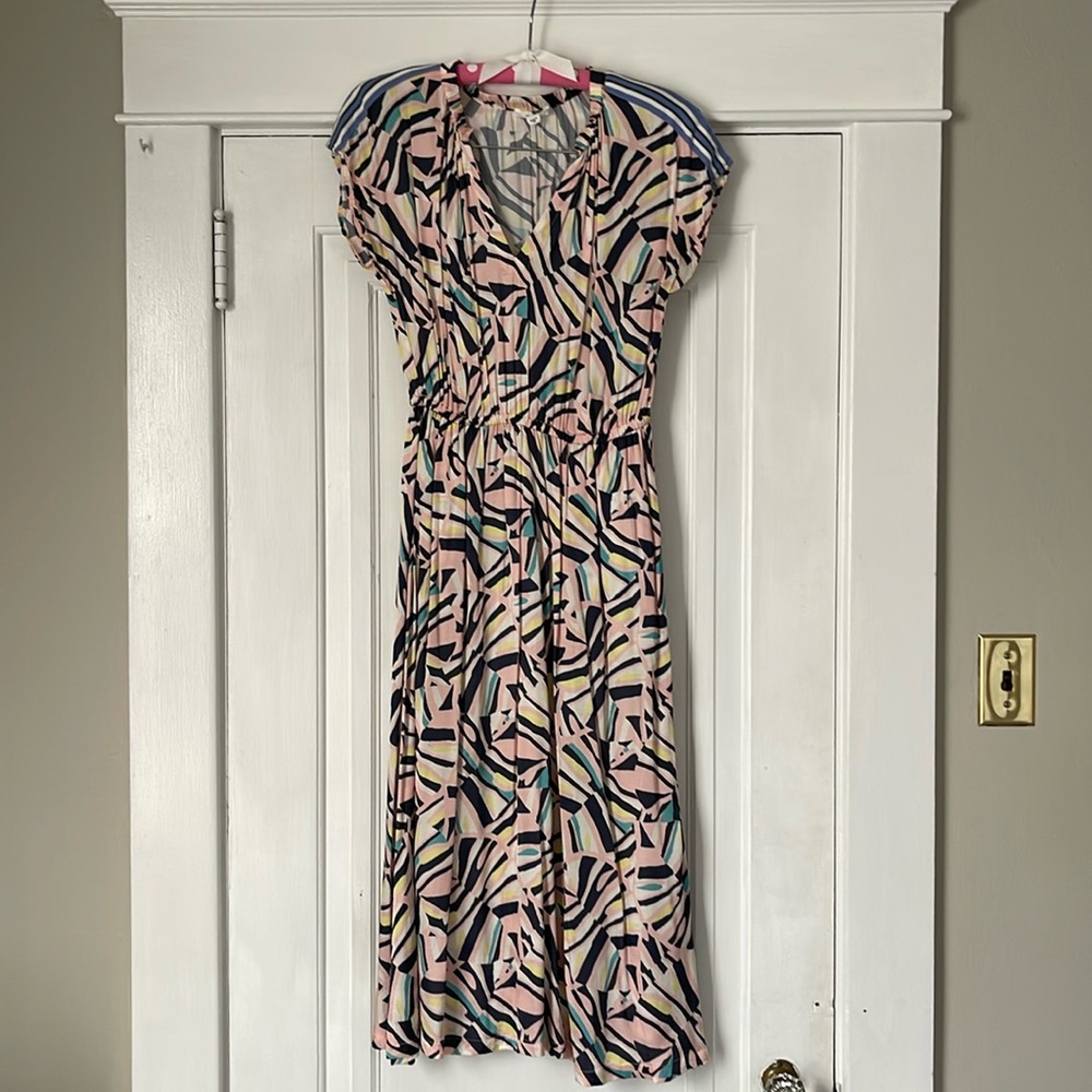 Sita Murt Spring Geometric Midi Dress Size 36 (Small)